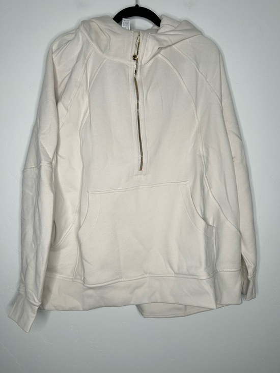 lululemon athletica Tops - NWT Lululemon Scuba Oversized Half Zip Long Hoodie Size XL/XXL Ivory Gold